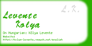 levente kolya business card